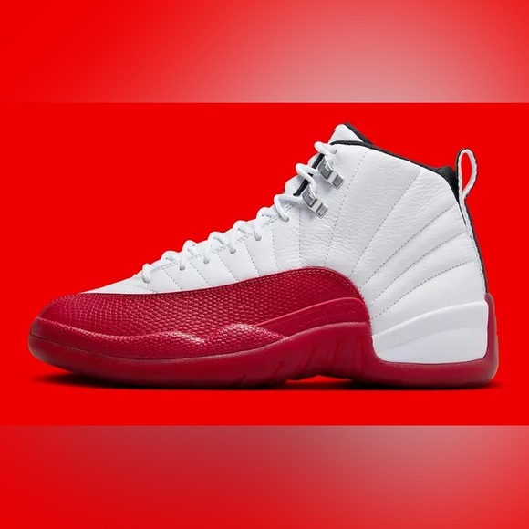 AIR RETRO JORDAN 12 CHERRY white black varsity red CT8013-116 size 8 - 14 - Picture 6 of 10